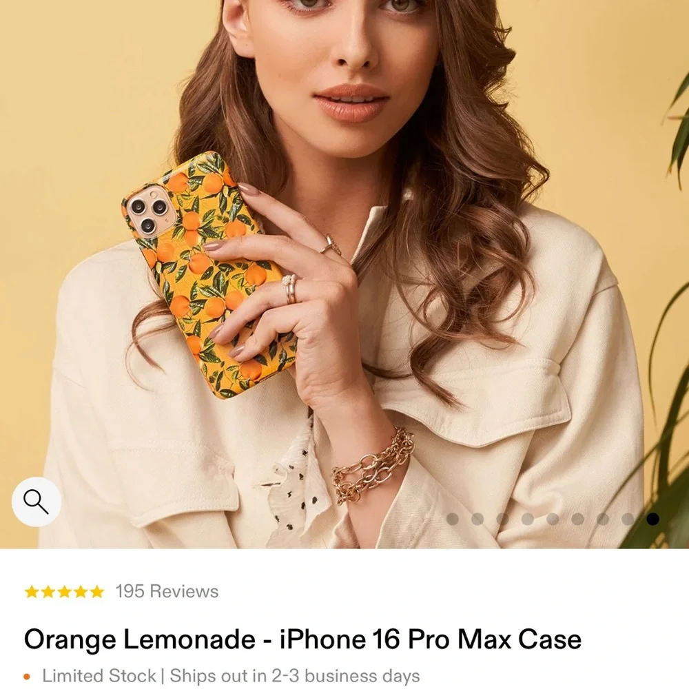 Orange Pattern Phone Case - Picture 9 of 9